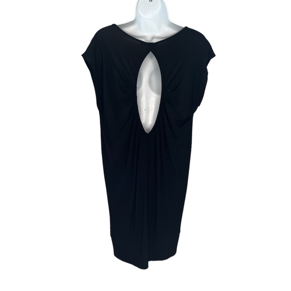 Alice + Olivia black open back mini shift dress size small - Picture 2 of 5